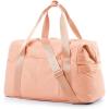 BAGSMART Gym Bag for Women, Carry on Weekender Overnight Bag, Travel Duffel Bags with Trolley Sleeve, Personal Item Travel Bag Tote Bag Workout Dance Bag(Black,Medium)(Orange)