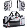 BAGSMART Gym Bag for Women & Men, 35L Sports Travel Duffel Bag with Shoe Compartment，Anti-Theft Carry On Weekender Bag for Airplane, Water Resistant Workout Overnight Backpack for Travel Gym,Grey(Grey)