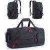 BAGSMART Gym Bag for Women & Men, 35L Sports Travel Duffel Bag with Shoe Compartment，Anti-Theft Carry On Weekender Bag for Airplane, Water Resistant Workout Overnight Backpack for Travel Gym,Grey(Black)
