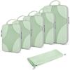 BAGSMART Hanging Compression Packing Cubes, 6 Set Large Suitcase Organizer Bags Set, Cruise Travel Essentials for Women(Fruit Green)