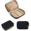 BAGSMART Jewelry Organizer Case Large Travel Jewelry Storage Bag for Necklace, Earrings, Rings, Bracelet, Soft Pink(Black)