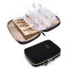 BAGSMART Large Jewelry Travel Organizer Case for Home Jewelry Organizer Storage Ring Binder Jewelry Bags Clear Jewelry Rolls Zipper Pouch Bag for Necklaces, Earrings, Rings, Bracelets, Pink(02-Black)