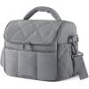 BAGSMART Lunch Bag Women, Double Deck Insulated Lunch Box, Quilted Puffer Lunch Tote, Leakproof, Durable & Reusable Large Lunch Cooler For Work Picnic Travel Meal Prep, Sage Green(Gray)
