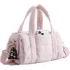 BAGSMART Reiki Mini Gym Bag for Women, Small Dance Bag, Mini Crossbody Bags for Women with Detachable Strap, 5L Shoulder Bag(9.8 * 5.9 * 5.9 inches), Black(5L-Baby Pink)
