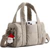 BAGSMART Reiki Mini Gym Bag for Women, Small Dance Bag, Mini Crossbody Bags for Women with Detachable Strap, 5L Shoulder Bag(9.8 * 5.9 * 5.9 inches), Black(5L-Latte Brown)