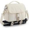 BAGSMART Small Camera Bag, DSLR Camera Case for Camera Lens & Accessories, Ultra-Light Compact Crossbody Camcorder Bags with Rain Cover/Tripod Straps, Camel(Beige)