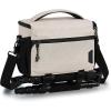 BAGSMART Small Camera Bag for Photographers, Compact Camera Shoulder Bags for DSLR/SLR/Mirrorless Cameras, Waterproof Crossbody Camera Case with Tripod Holder, Black(03-Ivory White)