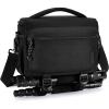 BAGSMART Small Camera Bag for Photographers, Compact Camera Shoulder Bags for DSLR/SLR/Mirrorless Cameras, Waterproof Crossbody Camera Case with Tripod Holder, Black(01-Black)