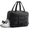 BAGSMART Small Gym Bag for Women, 23L Carry on Travel Duffel Bag, Water-resistant Weekender with Shoe Compartment, Classic