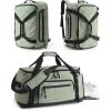 BAGSMART Tactical Gym Bag for Men, 22L Duffle Bag for Travel with Shoe Compartment, 4 in 1 Personal Item Tactical Backpack with 40oz Water Bottle Holder (D-Olive Drab)(J-Greenish Gray)