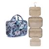 BAGSMART Toiletry Bag Travel Bag with Hanging Hook, Water-resistant Makeup Cosmetic Bag Travel Organizer for Accessories, Shampoo, Full-size Container, Toiletries (Baby Pink, Medium)(Blue Paisley)