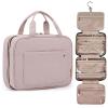 BAGSMART Toiletry Bag Travel Bag with Hanging Hook, Water-resistant Makeup Cosmetic Bag Travel Organizer for Accessories, Shampoo, Full-size Container, Toiletries (Baby Pink, Medium)(Baby Pink)