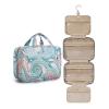 BAGSMART Toiletry Bag Travel Bag with Hanging Hook, Water-resistant Makeup Cosmetic Bag Travel Organizer for Accessories, Shampoo, Full-size Container, Toiletries (Baby Pink, Medium)(Green Paisley)