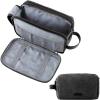 BAGSMART Toiletry Bag for Men, Canvas Travel Toiletry Organizer Dopp Kit Water-resistant Shaving Bag for Toiletries Accessories,Navy Blue-Medium(Black)
