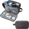 BAGSMART Toiletry Bag for Men, Canvas Travel Toiletry Organizer Dopp Kit Water-resistant Shaving Bag for Toiletries Accessories,Navy Blue-Medium(Grey)