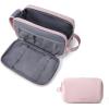 BAGSMART Toiletry Bag for Men, Travel Toiletry Organizer Dopp Kit Water-resistant Shaving Bag for Toiletries Accessories, Door Room Essentials,Black-large(Pink)