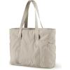 BAGSMART Tote Bag for Women, Tote Bag with Zipper Work Tote with Compartments Nurse Shoulder Hanbag for Travel, Gym(Grayish Brown)