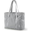 BAGSMART Tote Bag for Women, Tote Bag with Zipper Work Tote with Compartments Nurse Shoulder Hanbag for Travel, Gym(Grey)