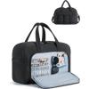 BAGSMART Travel Duffel Bag, Carry on Travel Bag with Jewelry Compartment, 35L Weekender Duffle for Women, Water Resistant, Light Tan(Black)