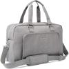 BAGSMART Weekender Bags for Women, Travel Duffle Overnight Bag Personal Item Bag with Shoe Bag for Travel Essentials(Light Grey)