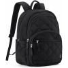 BAGSMAT Womens Backpack Travel Laptop Backpack for Women, Quilted College Laptop Bookbag, Work Back Pack for Women, Cute Computer Water-Resistant Casual Daypack, Puffer Black(02-black)