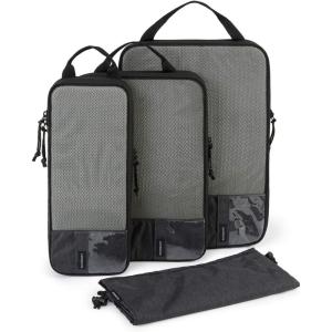 BAGSMART 6 Set /4 Set/2 Set Compression Packing Cubes for Travel, Lightweight Luggage Organizer Bags, Durable Space Saver Bags Travel Essentials(Midnight Black)