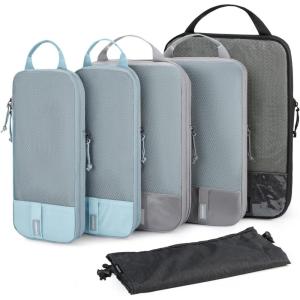 BAGSMART 6 Set /4 Set/2 Set Compression Packing Cubes for Travel, Lightweight Luggage Organizer Bags, Durable Space Saver Bags Travel Essentials(Mix-Stormbreak)