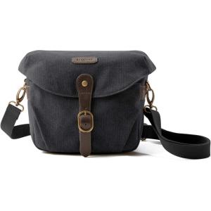 BAGSMART Camera Bag, SLR DSLR Canvas Crossbody Camera Case, Compact Camera Shoulder Bag with Rain Cover for Women and Men, Black(01-Black)