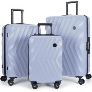 BAGSMART Carry On Luggage 22x14x9 Airline Approved, PC Hardside Suitcase, 20 Inch Carryon with Spinner Wheels, Travel Luggage Lightweight Rolling Suitcases for Men Women (Purple)(01- Lilac Purple)