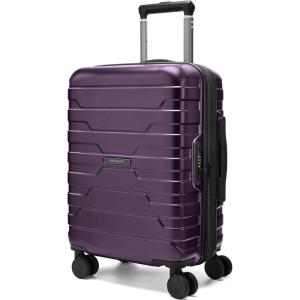 BAGSMART Carry On Luggage 22x14x9 Airline Approved with Spinner Wheels,Lightweight 20 Inch Luggage with TSA Lock,Expandable Hard Shell Carry On Suitcases for Men Women,Royal Blue(Purple)