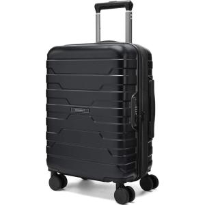 BAGSMART Carry On Luggage 22x14x9 Airline Approved with Spinner Wheels,Lightweight 20 Inch Luggage with TSA Lock,Expandable Hard Shell Carry On Suitcases for Men Women,Royal Blue(Black)
