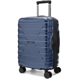 BAGSMART Carry On Luggage 22x14x9 Airline Approved with Spinner Wheels,Lightweight 20 Inch Luggage with TSA Lock,Expandable Hard Shell Carry On Suitcases for Men Women,Royal Blue(Dark Blue)