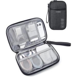 BAGSMART Cord Organizer Travel Cable Organizer Bag Tech Electronic Organizer Travel Case, Travel Essentials for Charger, Cable, Phone, Flash drive, Single Layer – Black(Single Layer Black)