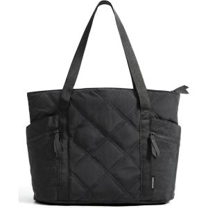 BAGSMART Crush Tote Bag for Women, 20L Puffer Work Tote with Zipper, Travel Essentials Quilted Nurse Hospital Bag