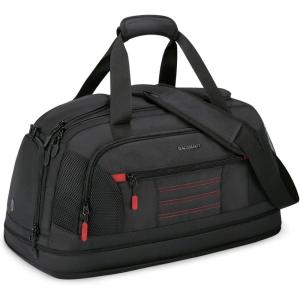 BAGSMART Gym Bag for Men, Expandable Lightweight Workout with Shoe Compartment & Wet Pocket, Water Resistant Weekender Bag, Black(Balck)