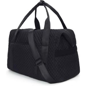 BAGSMART Large Gym Bag with Yoga Mat Buckle, Weekender Overnight Bag for Women, Travel Duffle Bag for Travel Essentials, Carry On Tote Bag Hospital Bag for Labor and Delivery(Black)