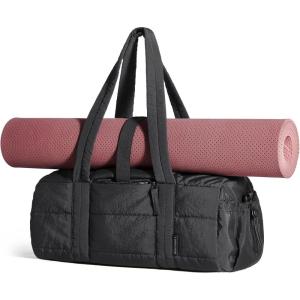 BAGSMART Reiki Mini Gym Bag for Women, Small Dance Bag, Mini Crossbody Bags for Women with Detachable Strap, 5L Shoulder Bag(9.8 * 5.9 * 5.9 inches), Black(15L-Black)