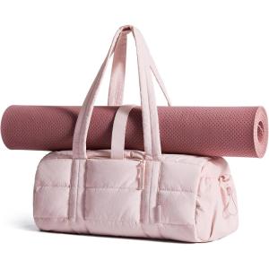 BAGSMART Reiki Mini Gym Bag for Women, Small Dance Bag, Mini Crossbody Bags for Women with Detachable Strap, 5L Shoulder Bag(9.8 * 5.9 * 5.9 inches), Black(15L-Candy Pink)