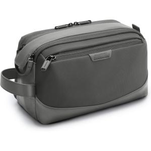 BAGSMART Toiletry Bag for Men, Large Travel Toiletry Organizer, Dopp Kit Water-resistant Shaving Bag for Toiletries Accessories – Black(Grey)