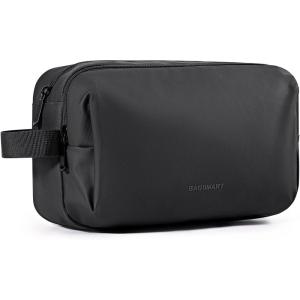 BAGSMART Toiletry Bag for Men, Travel Toiletry Organizer Dopp Kit Water-resistant Shaving Bag for Toiletries Accessories, Door Room Essentials,Black-large(Black-basic)