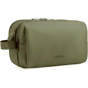 BAGSMART Toiletry Bag for Men, Travel Toiletry Organizer Dopp Kit Water-resistant Shaving Bag for Toiletries Accessories, Door Room Essentials,Black-large(Green)