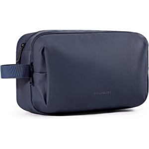 BAGSMART Toiletry Bag for Men, Travel Toiletry Organizer Dopp Kit Water-resistant Shaving Bag for Toiletries Accessories, Door Room Essentials,Black-large(Navy Blue-basic)