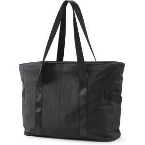 BAGSMART Tote Bag for Women, Tote Bag with Zipper Work Tote with Compartments Nurse Shoulder Hanbag for Travel, Gym(Black)