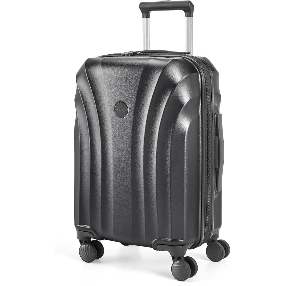 imageBAGSMART Carry On Luggage 22x14x9 Airline Approved with TSA Lock Expandable Hard Shell Suitcase with Spinner Wheels Lightweight 20 Inch Travel Rolling CarryOn Luggage BlackBlack