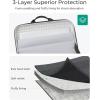BAGSMART 15.6-16 inch Laptop Computer Case with Strap,Shockproof Waterproof Laptop Bag with Sturdy Handle,Carrying Laptop Sleeve for 15″ Dell,HP,MacBook Pros，Black(Black)