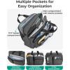 BAGSMART 3 In 1 Laptop Bag for Men, Computer Briefcase 17.3 Inch Laptop Water-Repellent Shoulder Bag, Computer Bag Business Travel Office, Black(Black)