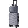 BAGSMART Carry On Luggage 22x14x9 Airline Approved With TSA Lock, 1OO% Polycarbonate Hardside Luggage with Spinner Wheels, Durable Hard Shell Carry On Suitcase 20 inch Black(Charcoal Grey)