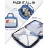 BAGSMART Carry On Luggage 22x14x9 Airline Approved With TSA Lock, 1OO% Polycarbonate Hardside Luggage with Spinner Wheels, Durable Hard Shell Carry On Suitcase 20 inch Black(Navy Blue)