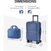 BAGSMART Carry On Luggage 22x14x9 Airline Approved With TSA Lock, 1OO% Polycarbonate Hardside Luggage with Spinner Wheels, Durable Hard Shell Carry On Suitcase 20 inch Black(Navy Blue)