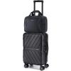 BAGSMART Carry On Luggage 22x14x9 Airline Approved With TSA Lock, 1OO% Polycarbonate Hardside Luggage with Spinner Wheels, Durable Hard Shell Carry On Suitcase 20 inch Black(Black)
